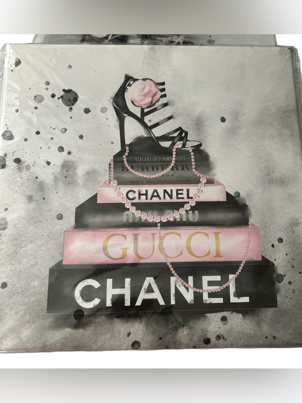 Luxury Fashion Stack Wall Art 10x10 Canvas You Pick One NIP
